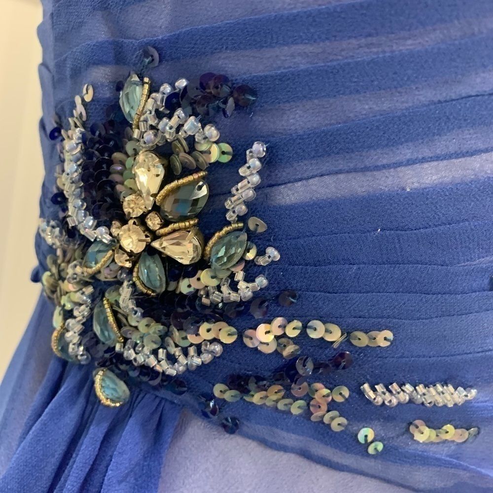 New 100% Silk beaded & hand-painted flowers dress - Picture 10 of 11